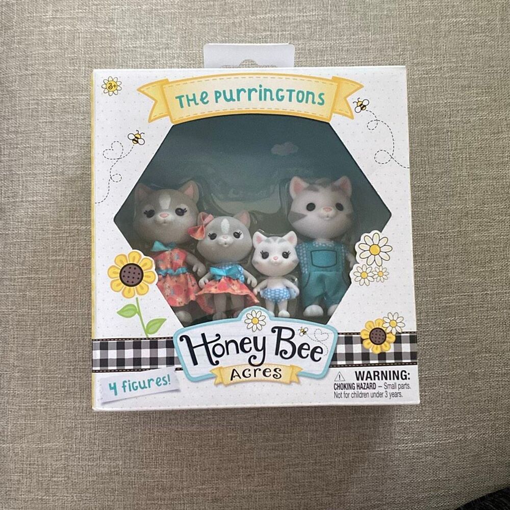 Honey Bee Acres - The Purringtons - Cat Family - Fritz/Ella/Zoe/Baby Rose Sealed